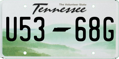 TN license plate U5368G