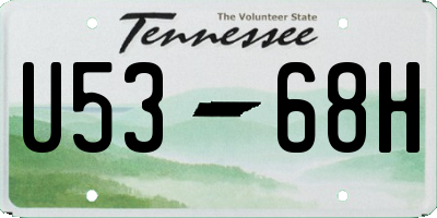 TN license plate U5368H