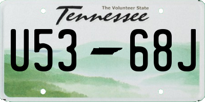 TN license plate U5368J