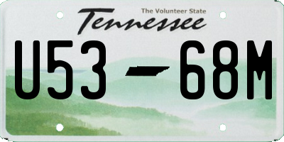 TN license plate U5368M
