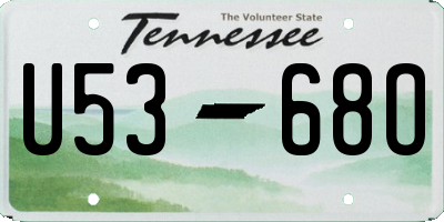 TN license plate U5368O