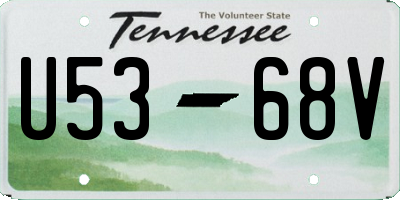 TN license plate U5368V
