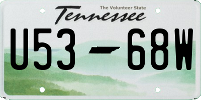 TN license plate U5368W