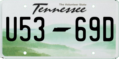 TN license plate U5369D