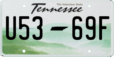 TN license plate U5369F
