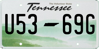 TN license plate U5369G