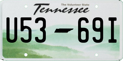 TN license plate U5369I
