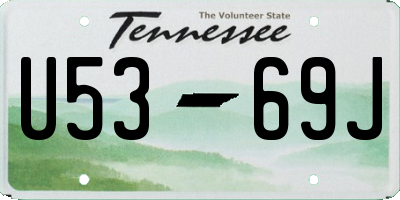 TN license plate U5369J