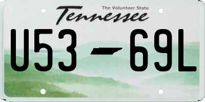 TN license plate U5369L
