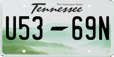 TN license plate U5369N