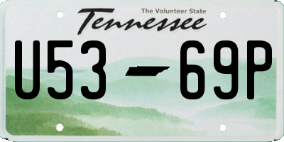 TN license plate U5369P