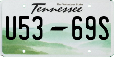 TN license plate U5369S