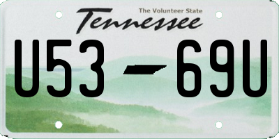 TN license plate U5369U