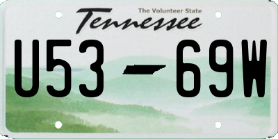 TN license plate U5369W