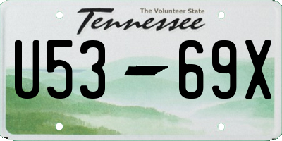 TN license plate U5369X