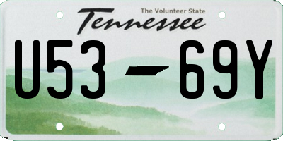 TN license plate U5369Y