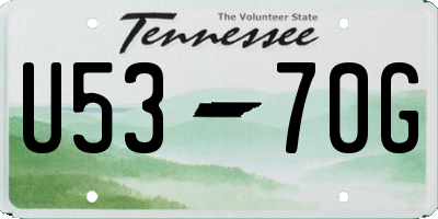 TN license plate U5370G