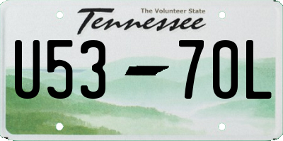 TN license plate U5370L