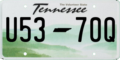 TN license plate U5370Q