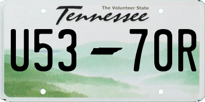 TN license plate U5370R