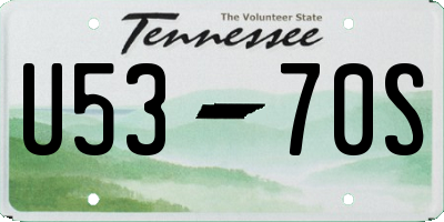 TN license plate U5370S