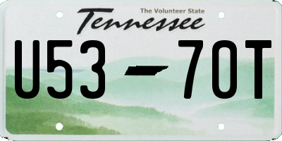 TN license plate U5370T