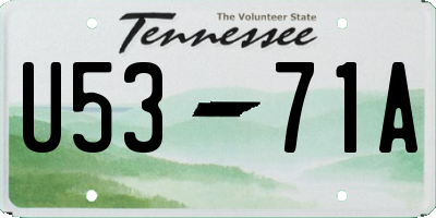 TN license plate U5371A