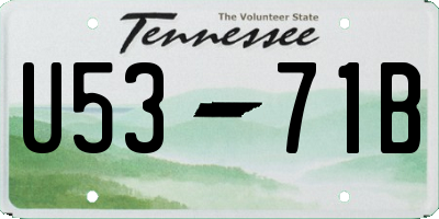 TN license plate U5371B