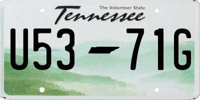 TN license plate U5371G