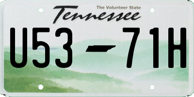 TN license plate U5371H
