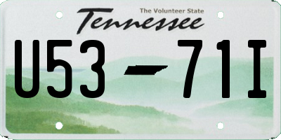 TN license plate U5371I