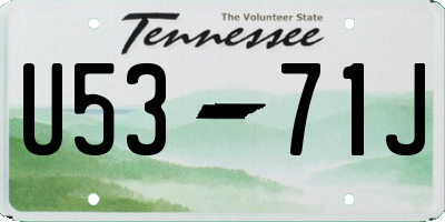 TN license plate U5371J