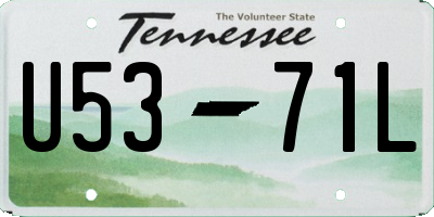TN license plate U5371L