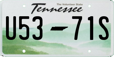 TN license plate U5371S