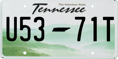 TN license plate U5371T