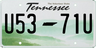 TN license plate U5371U