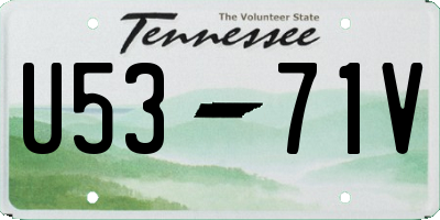 TN license plate U5371V