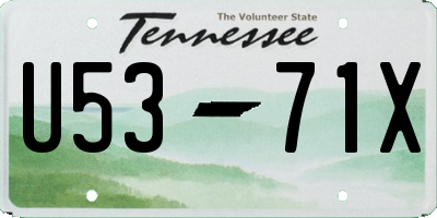 TN license plate U5371X