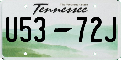 TN license plate U5372J