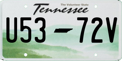 TN license plate U5372V