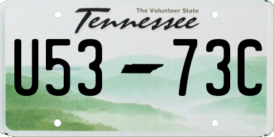 TN license plate U5373C