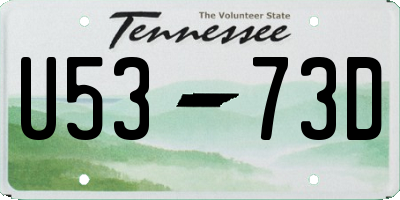 TN license plate U5373D