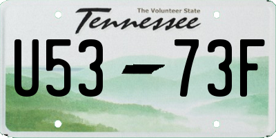 TN license plate U5373F