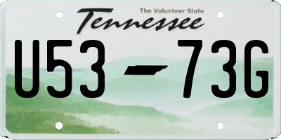 TN license plate U5373G