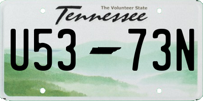 TN license plate U5373N