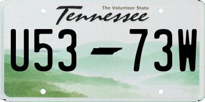 TN license plate U5373W