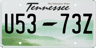 TN license plate U5373Z