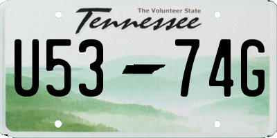 TN license plate U5374G