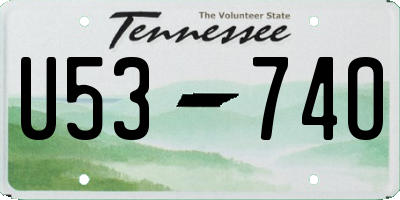 TN license plate U5374O