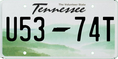 TN license plate U5374T